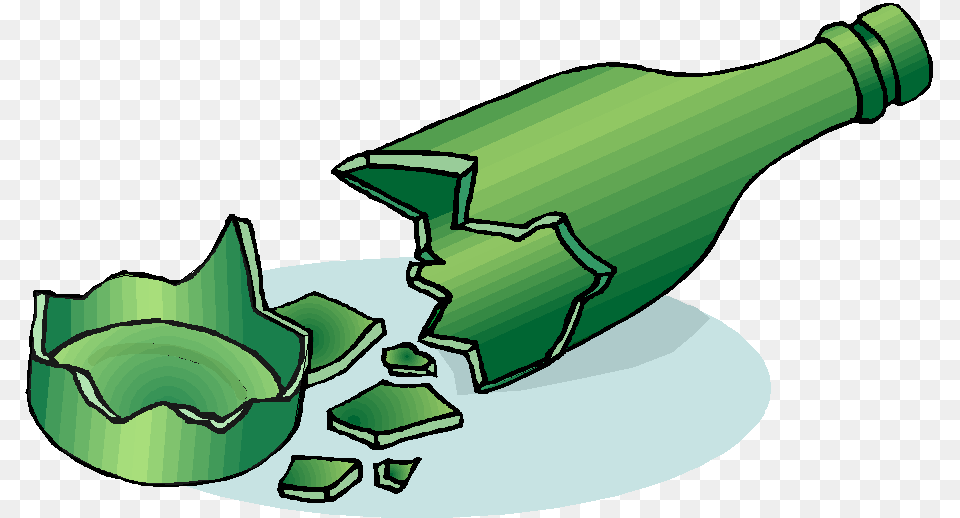 Broken Bottle Broken Glass Bottle Clipart, Green, Alcohol, Wine, Wine Bottle Png Image