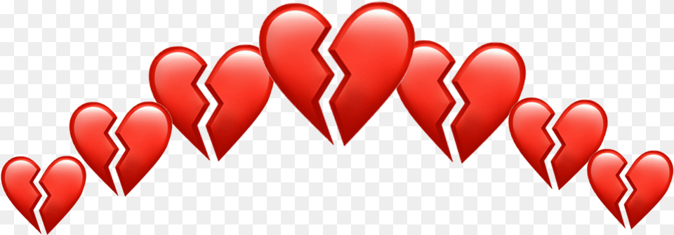 Broken Brokenheart Heart Hearts Crown Tumblr Red Heartr Transparent Broken Heart Emoji, Food, Ketchup Free Png