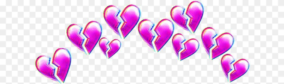Broken Brokenheart Hearts Heart Crown Heartcrown Broken Blue Heart Emoji, Pattern, Purple, Accessories, Art Free Png Download