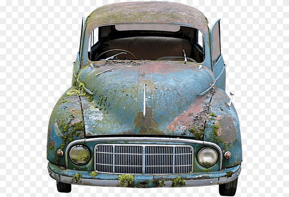 Broken Car Rusty Transparent Old Car, Transportation, Vehicle, Machine, Wheel Free Png Download