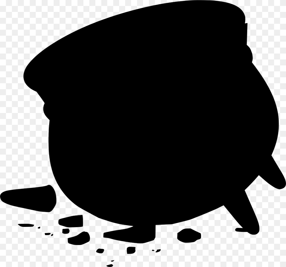 Broken Cauldron, Gray Png Image