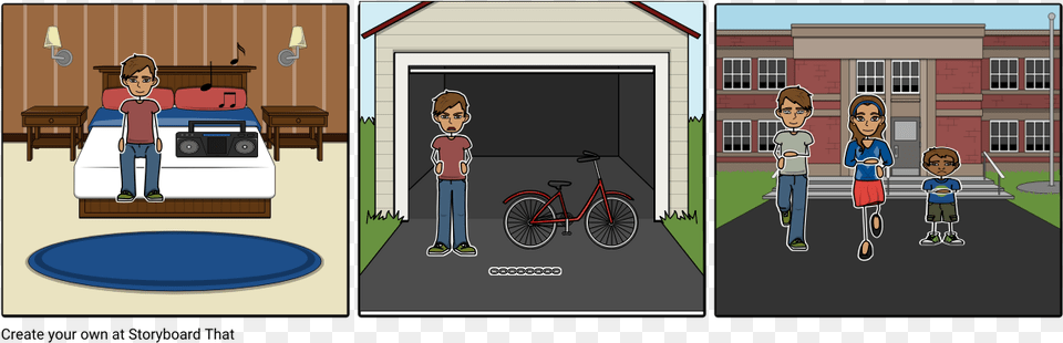 Broken Chain Cartoon, Garage, Indoors, Person, Bicycle Free Png Download