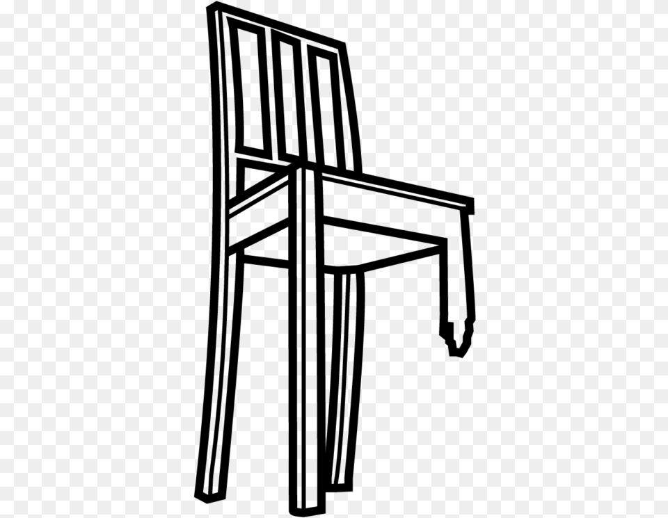 Broken Chair Clipart Black And White, Gray Free Transparent Png