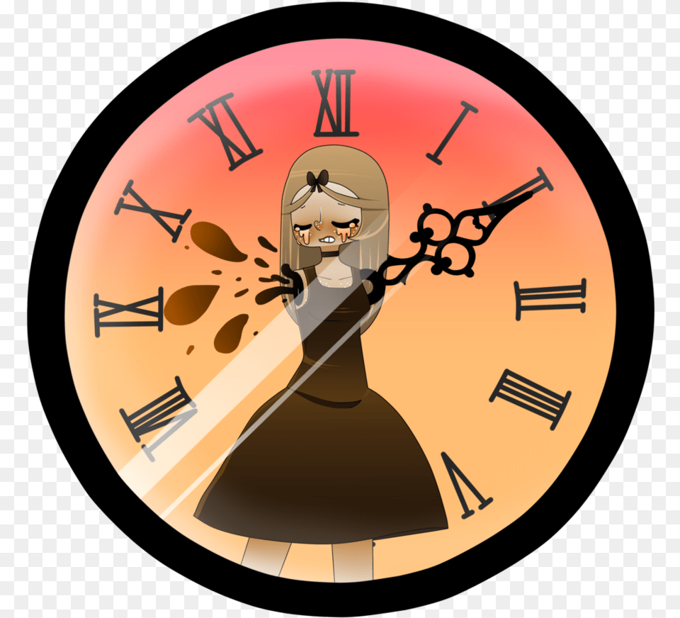 Broken Clock Svg Free Download Dibujo Reloj Roto, Analog Clock, Adult, Female, Person Png