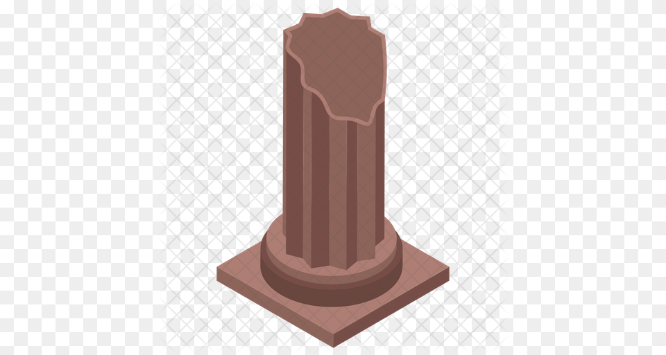 Broken Column Icon Broken Column Icon, Architecture, Pillar Free Png Download