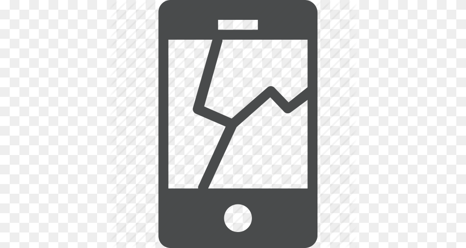 Broken Cracked Device Iphone Phone Screen Icon, Electronics, Mobile Phone Free Transparent Png