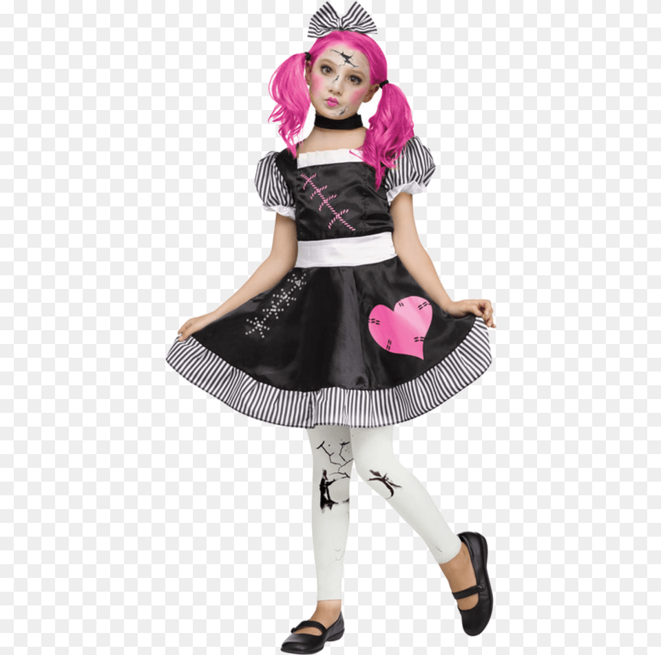 Broken Doll Halloween Costume, Child, Person, Girl, Female Free Transparent Png