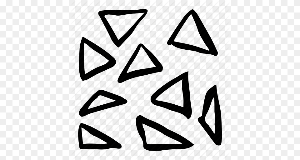 Broken Doodles Hand Drawn Pattern Scribble Triangles Icon, Star Symbol, Symbol Png Image