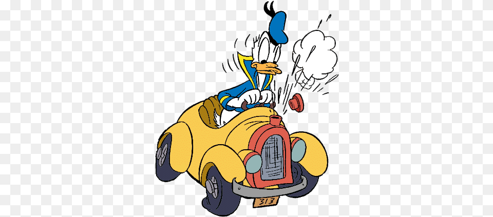 Broken Down Car Drawing Clip Art Library Donald Duck Car Clipart, Baby, Person, Bulldozer, Machine Free Transparent Png