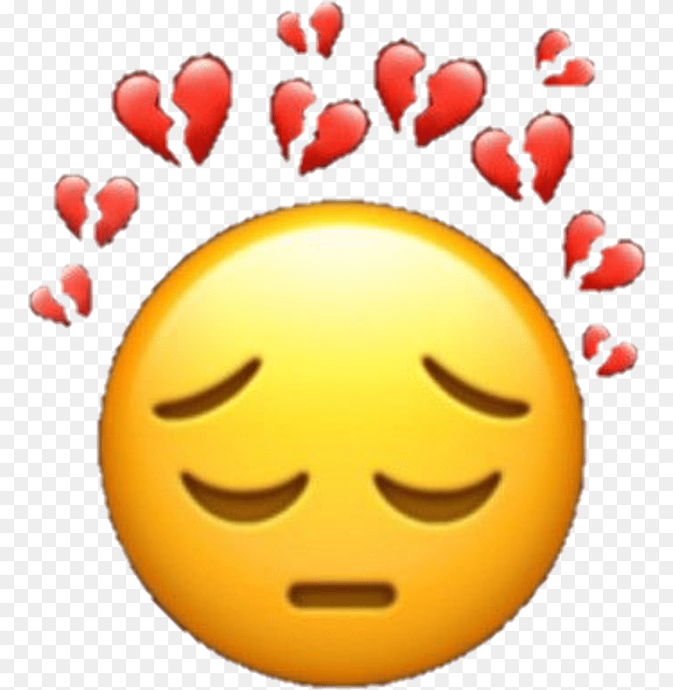 Broken Down Sad Hearts Emoji Sademoji Brokenheart Sad Broken Heart Emoji, Nature, Outdoors, Sky, Egg Free Transparent Png