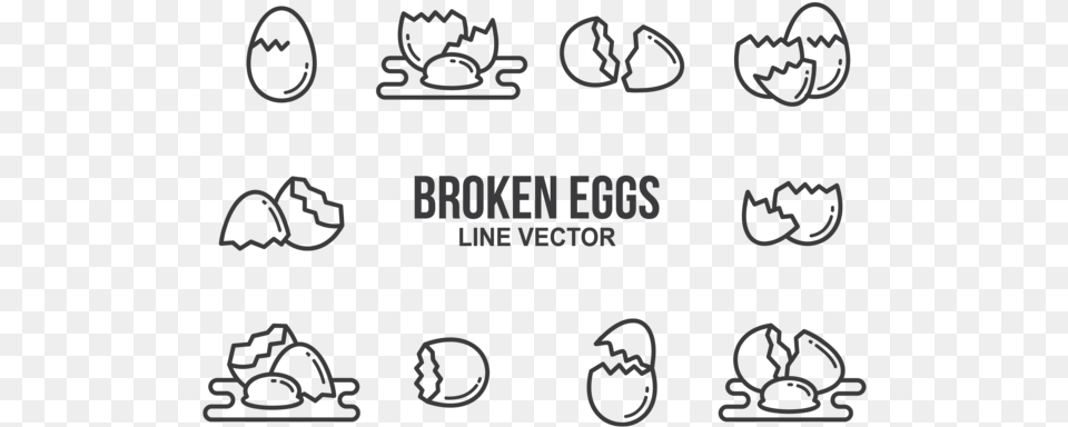 Broken Egg Icons Vector Brasileirissimos, Recycling Symbol, Stencil, Symbol, Text Png Image