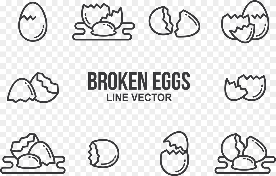 Broken Egg Icons Vector Broken Egg Icon, Text, Recycling Symbol, Symbol, Blackboard Free Png Download