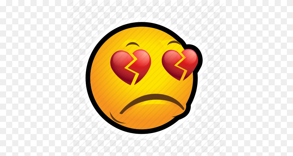 Broken Emoticon Heart Icon Free Png Download