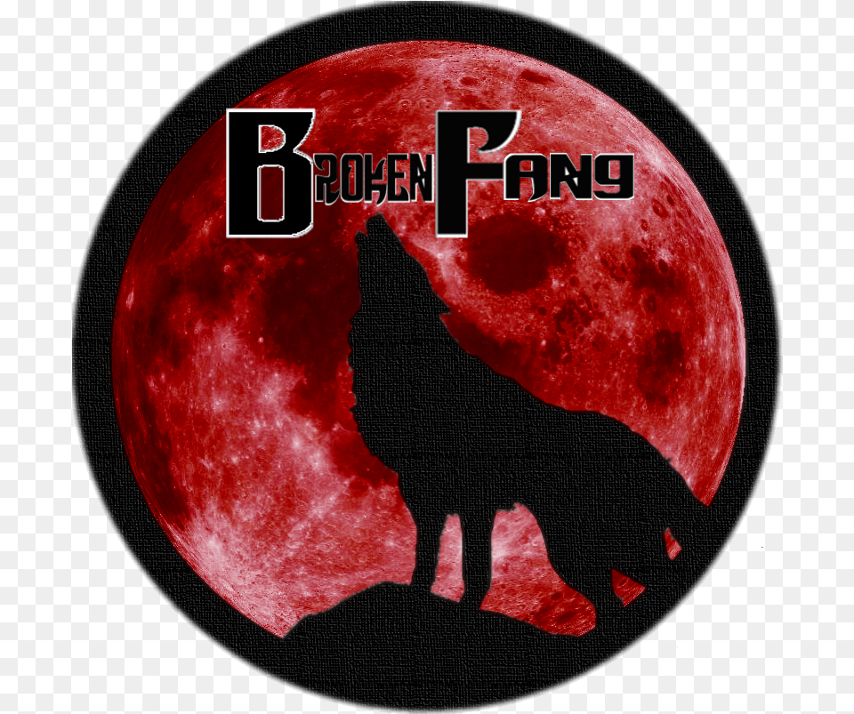 Broken Fang Clan Emblem Wolf With The Red Moon, Astronomy, Nature, Night, Outdoors Png