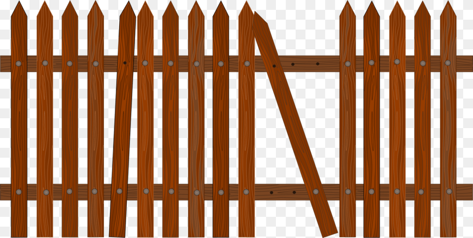 Broken Fence Clip Art, Gate, Picket Free Transparent Png