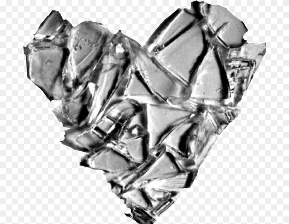 Broken Glass Brokenglass Heart Brokenheart Heartbroken Heart Broken Like Glass, Aluminium, Silver, Accessories, Jewelry Png