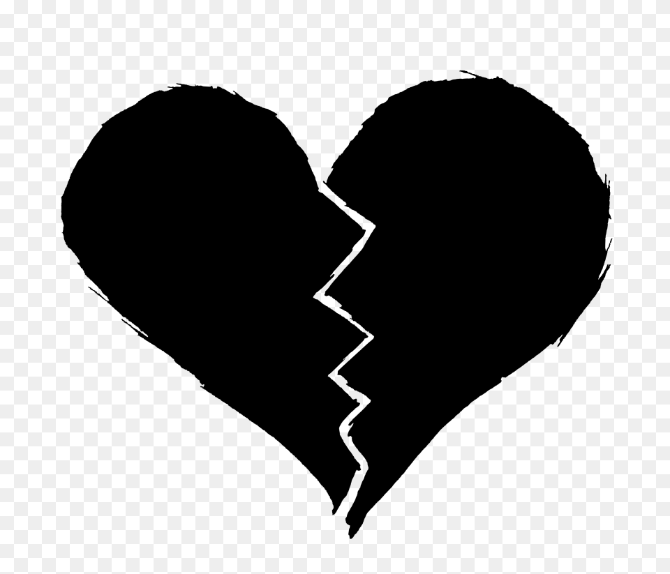 Broken Heart, Gray Png Image