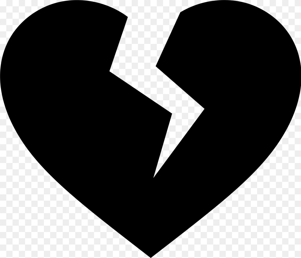 Broken Heart, Gray Png