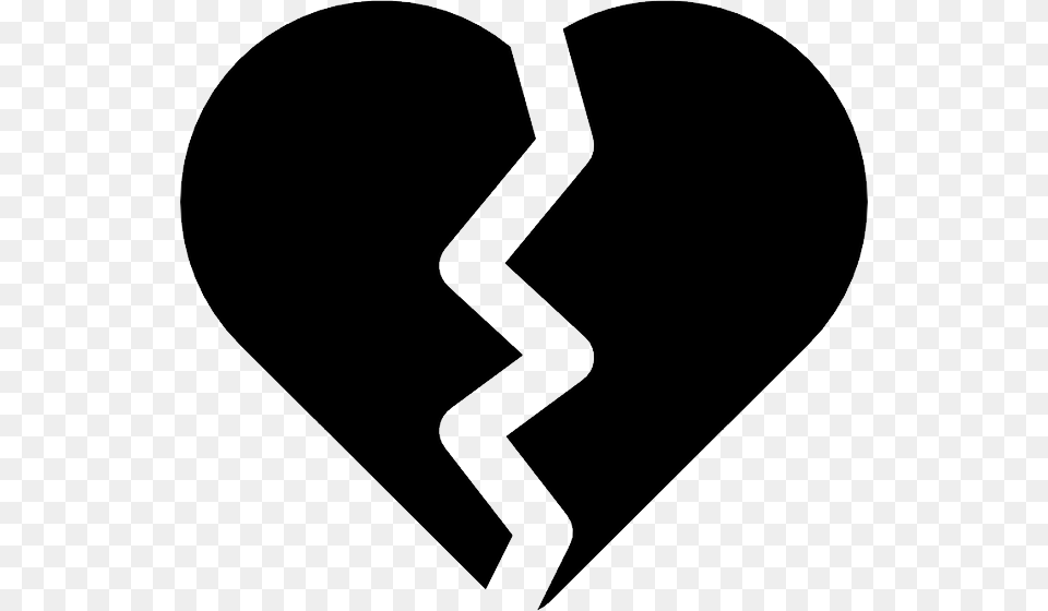 Broken Heart, Silhouette Free Transparent Png