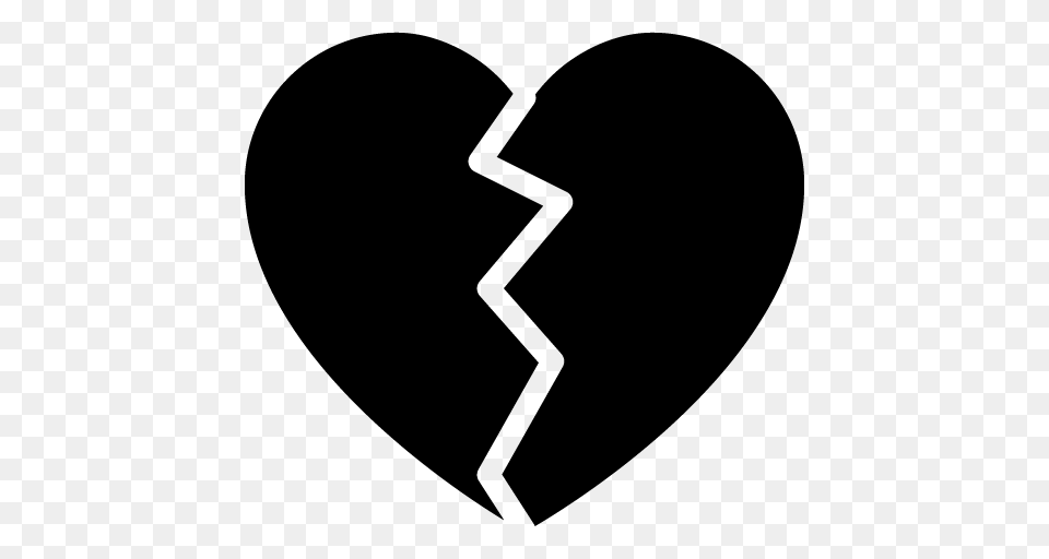 Broken Heart Black And White Free Png Download