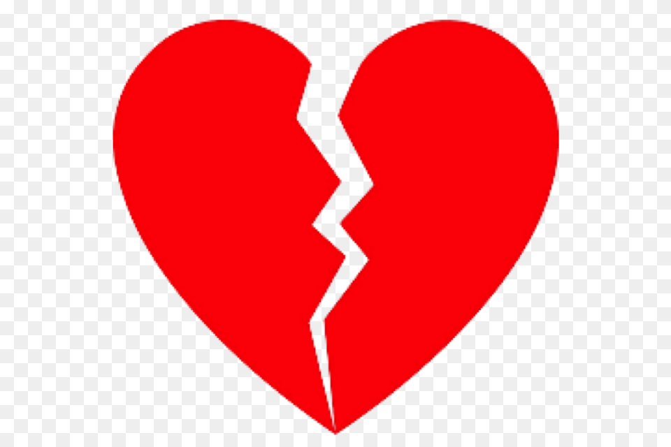 Broken Heart Broken Or Splitted Heart Vector Red Free Png