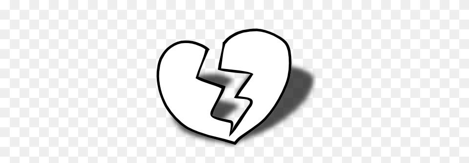 Broken Heart Clipart Black And White, Stencil, Clothing, Hat, Symbol Free Transparent Png