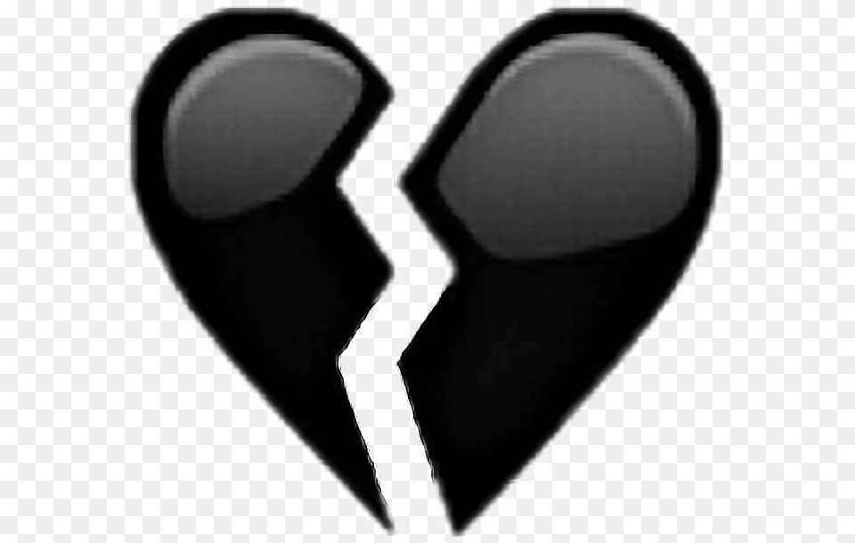 Broken Heart Clipart Black Heart Break Emoji Free Transparent Png