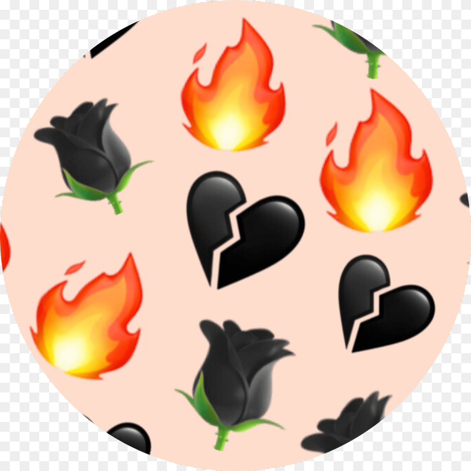 Broken Heart Emoji Black Background, Leaf, Plant, Symbol, Animal Free Png Download