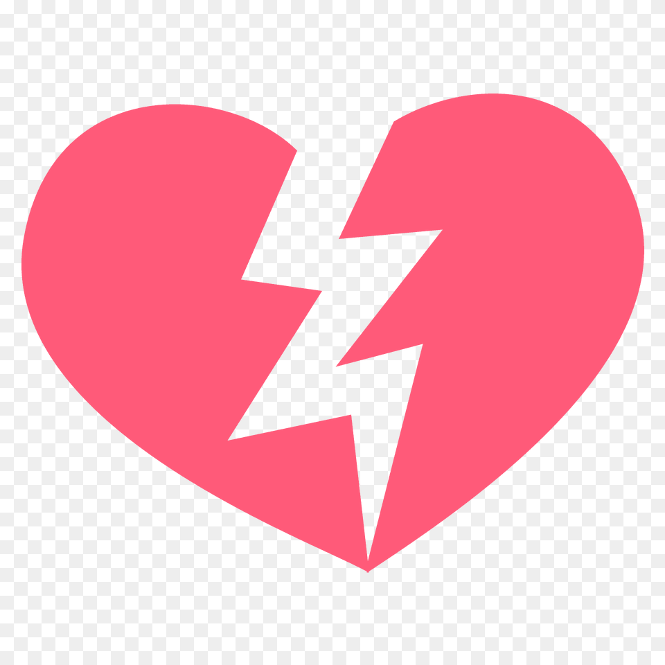 Broken Heart Emoji Clipart, Symbol, Logo Png Image