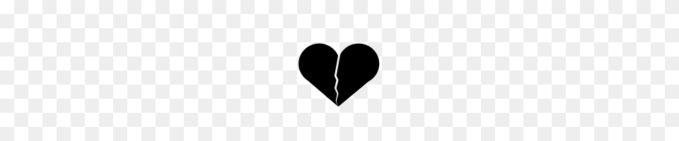 Broken Heart Icons Noun Project, Gray Free Transparent Png