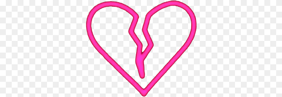 Broken Heart Iphone Emoji Heartbreak Neon Corazon Neon Broken Heart, Light, Smoke Pipe Png