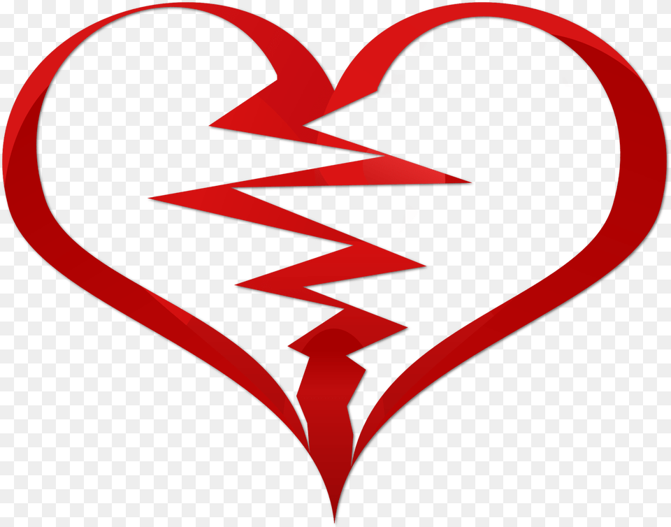 Broken Heart Love Loss Heartbroken Heartbreak Red Broken Heart, Logo Png Image