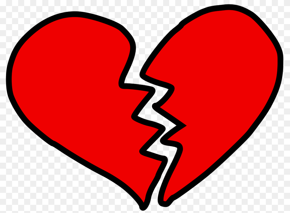 Broken Heart Outline Clipart Clipart Free Png Download