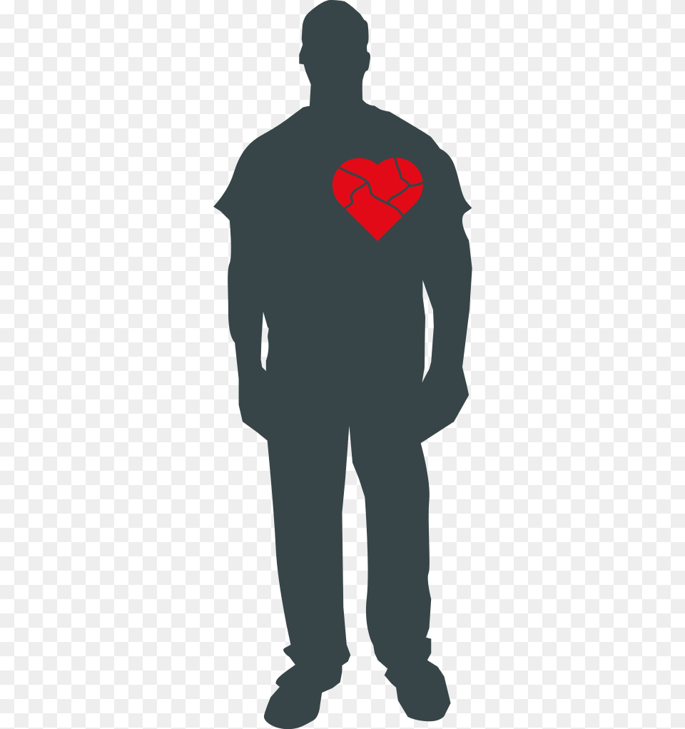 Broken Heart Outline Clipart Free Clipart, Person, Clothing, Pants Png Image