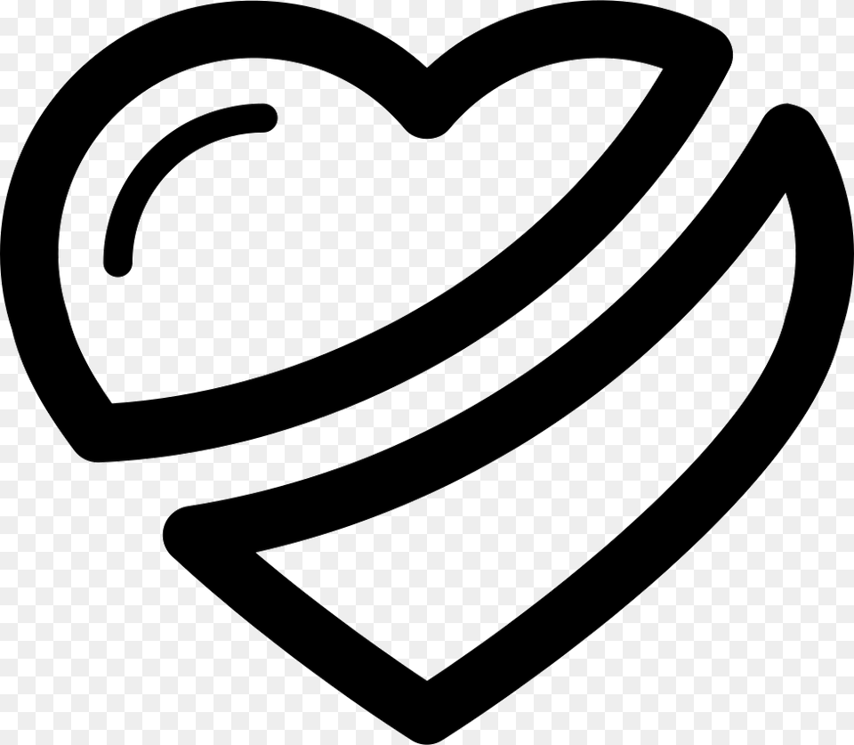 Broken Heart Shape Outline Variant Vector Outline Transparent Background Heart Shape, Clothing, Hat, Stencil Png