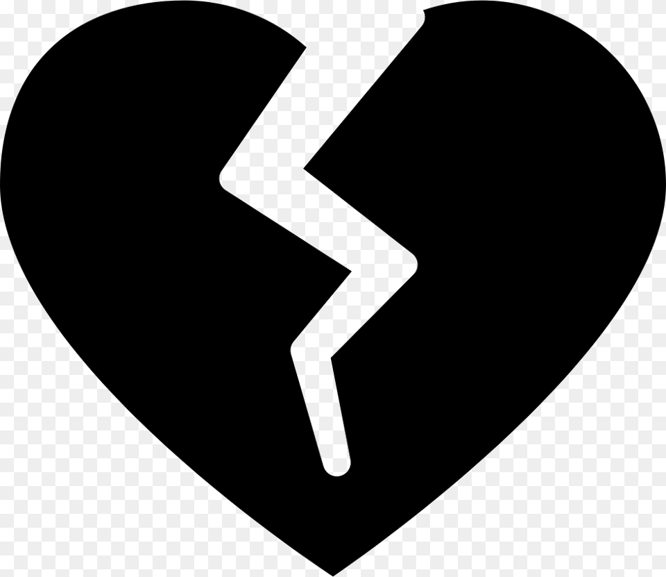 Broken Heart Silhouette Shape Icon Download, Stencil Png