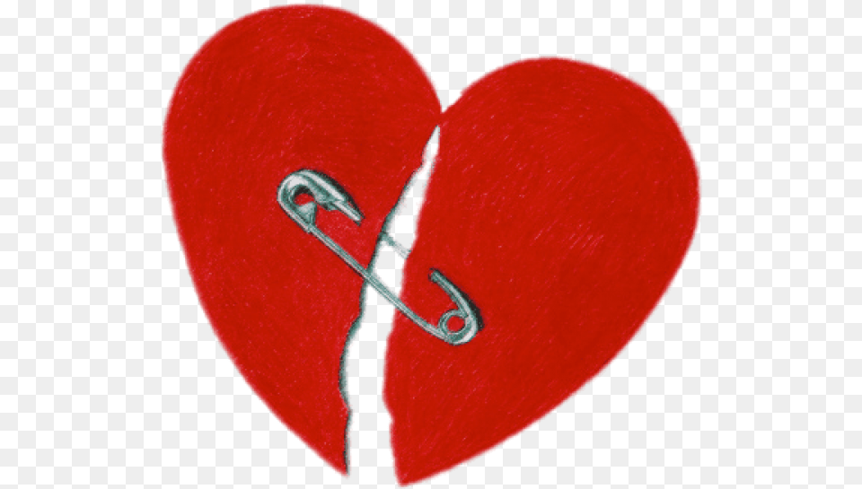 Broken Heart With Safety Pin Broken Heart Mending, Symbol Png