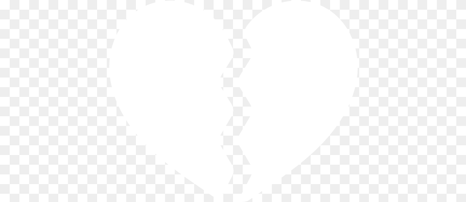 Broken Heartdividedintwoparts Magis Center Broken Heart White, Stencil Png Image