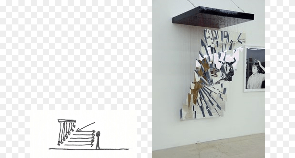 Broken Mirror Mirror Sculpture Art, Architecture, Staircase, Housing, House Free Png Download