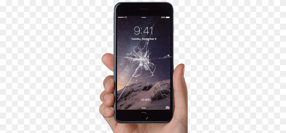 Broken Or Cracked Glass Gear Vr Iphone, Electronics, Mobile Phone, Phone, Person Png Image