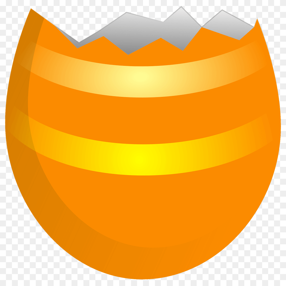 Broken Orange Easter Egg Clipart, Food, Plant, Produce, Pumpkin Free Png