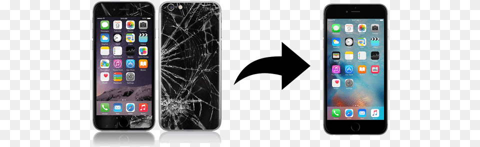 Broken Phone Iphone 7 Plus Vs Iphone 6s Plus Size Iphone 6 Plus Y Iphone, Electronics, Mobile Phone Free Png Download