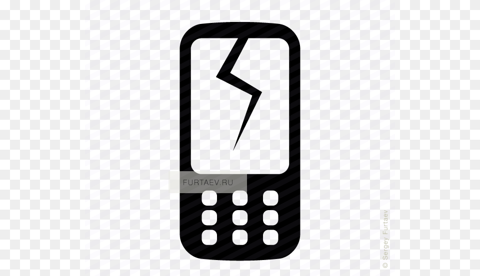Broken Phone Vector Icon, Electronics, Mobile Phone Free Png