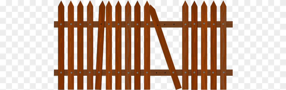 Broken Picket Fence Fence, Gate Free Png Download