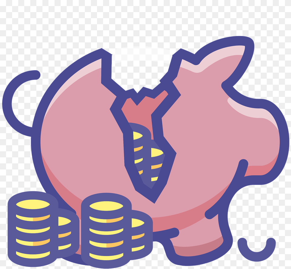 Broken Piggy Bank Clipart, Dynamite, Weapon, Piggy Bank Free Transparent Png