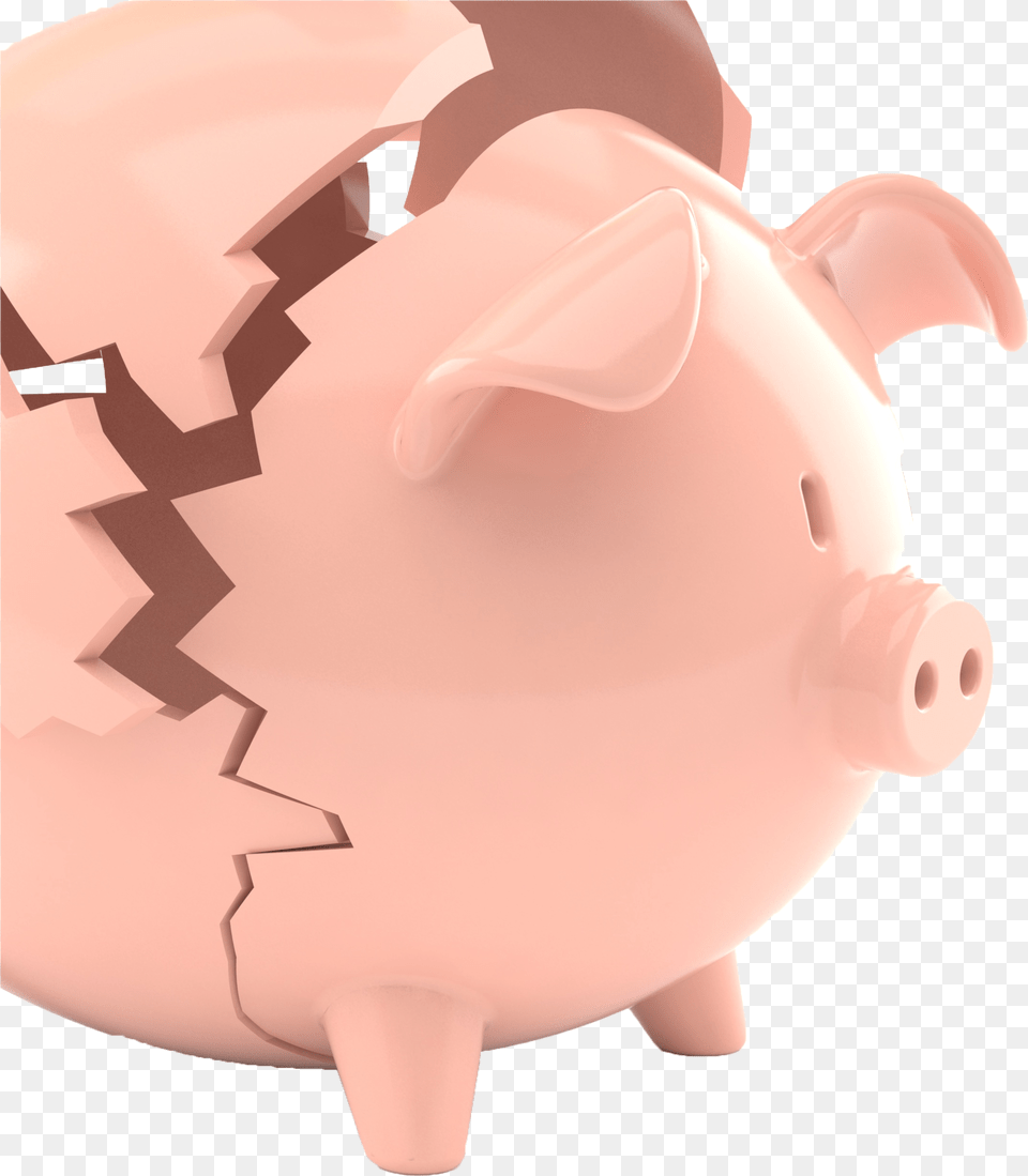Broken Piggy Bank Hyperlinked To Rates Comparison Page, Piggy Bank, Hot Tub, Tub Free Transparent Png