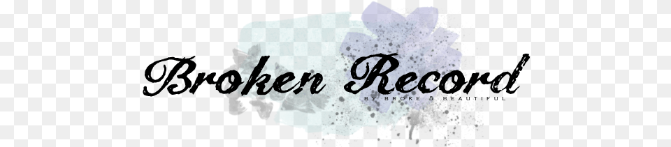 Broken Record Logo Calligraphy, Person, Text Free Png Download