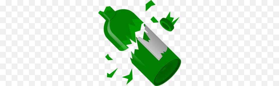 Broken Wine Bottle Clip Art, Green Free Png