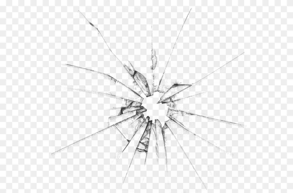 Brokenglass Cracks Overlay Cracks Overlay Cracked Bullet Hole In Glass, Gray Free Png Download
