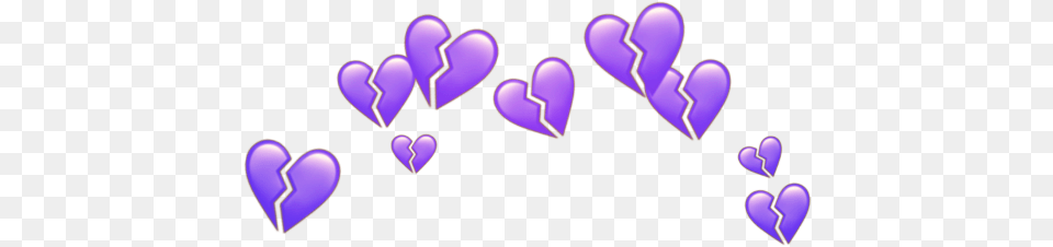 Brokenheart Broken Heart Purple Headcrown Crown Head Transparent Purple Broken Heart Png Image